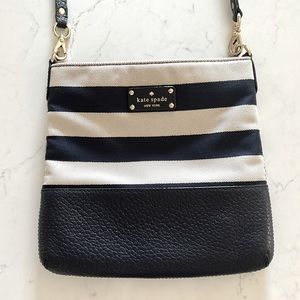 Kate Spade Crossbody Navy/Cream stripe bag